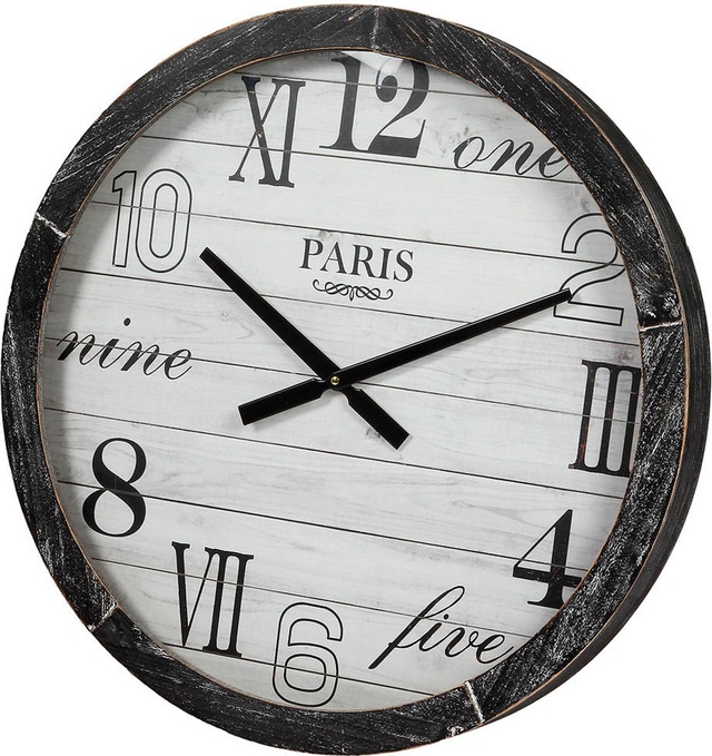 Ambiente Haus Wanduhr »Wanduhr aus holz 60cm«
