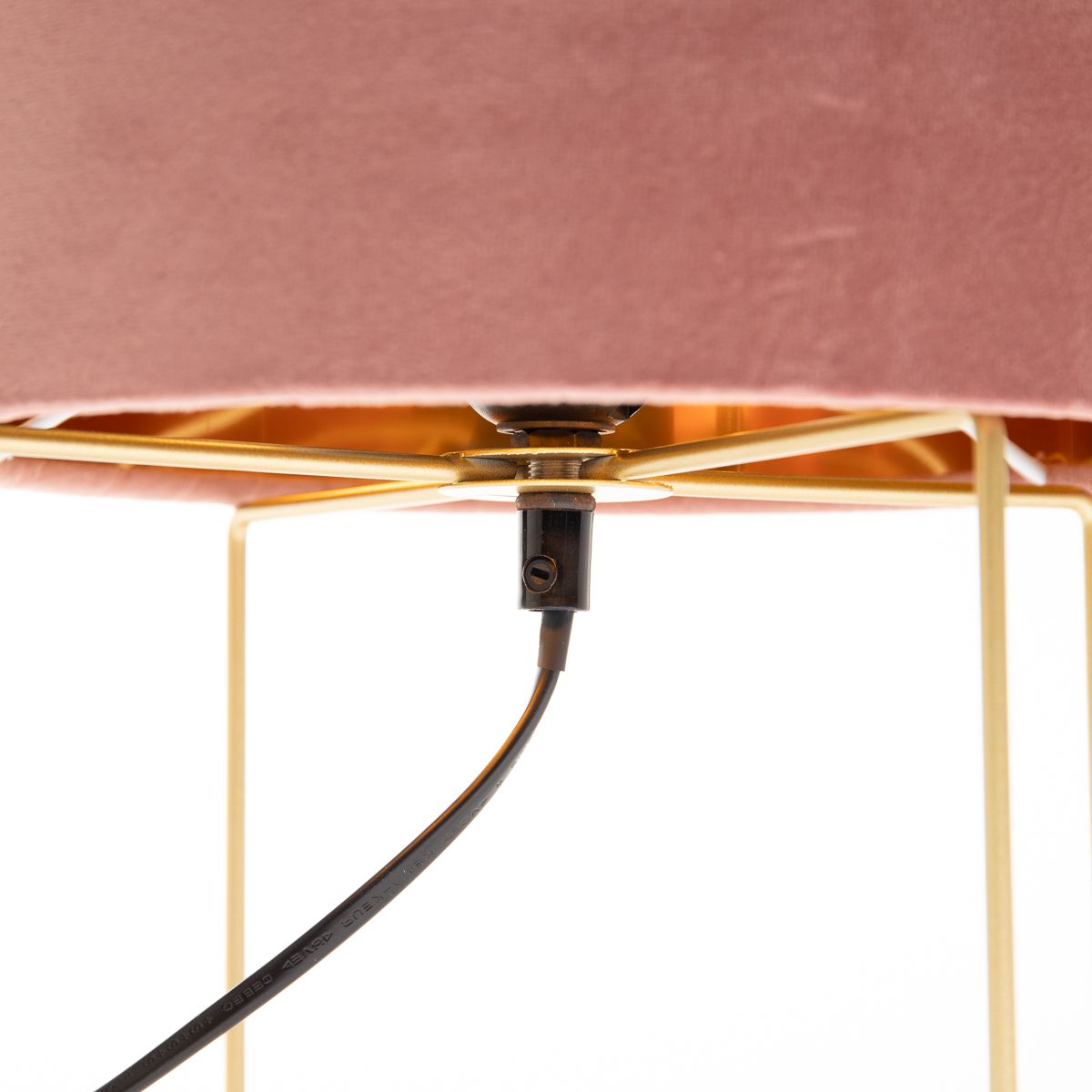 Moderne tafellamp roze met goud - Rosalina