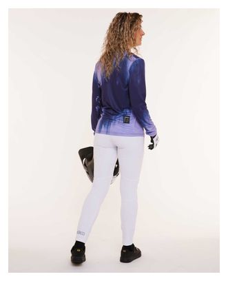 Maillot Manches Longues Femme Dharco Gravity Blanc/Bleu