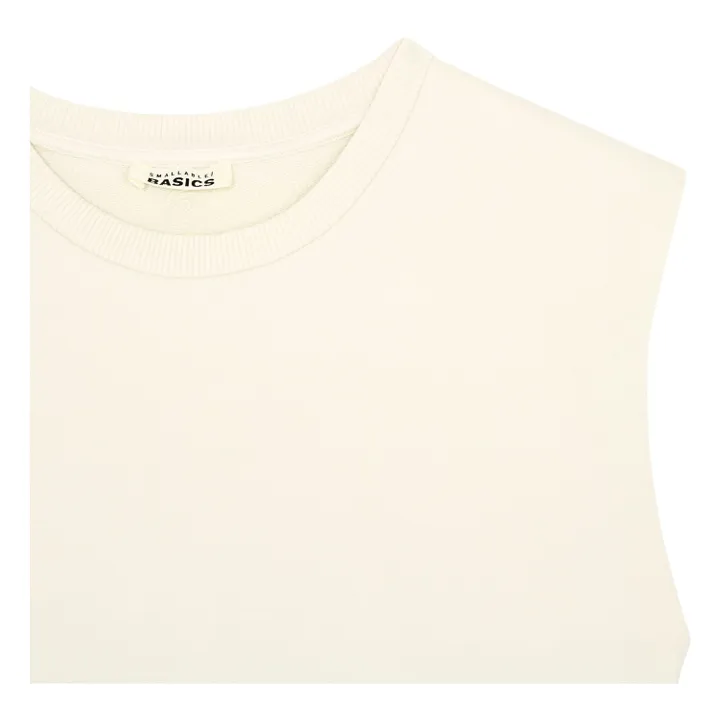 SMALLABLE BASICS Sweat Sans Manches Molleton Bio | Blanc cassé