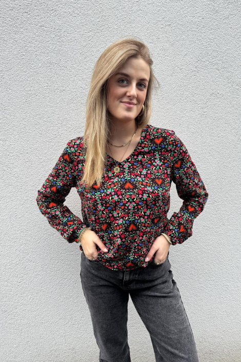 Pieces zwarte dames blouse