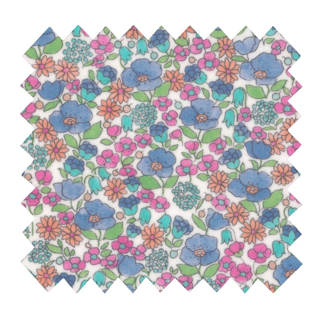 Coupon Tissu Enduit De 35Cm Pastel Fleuri