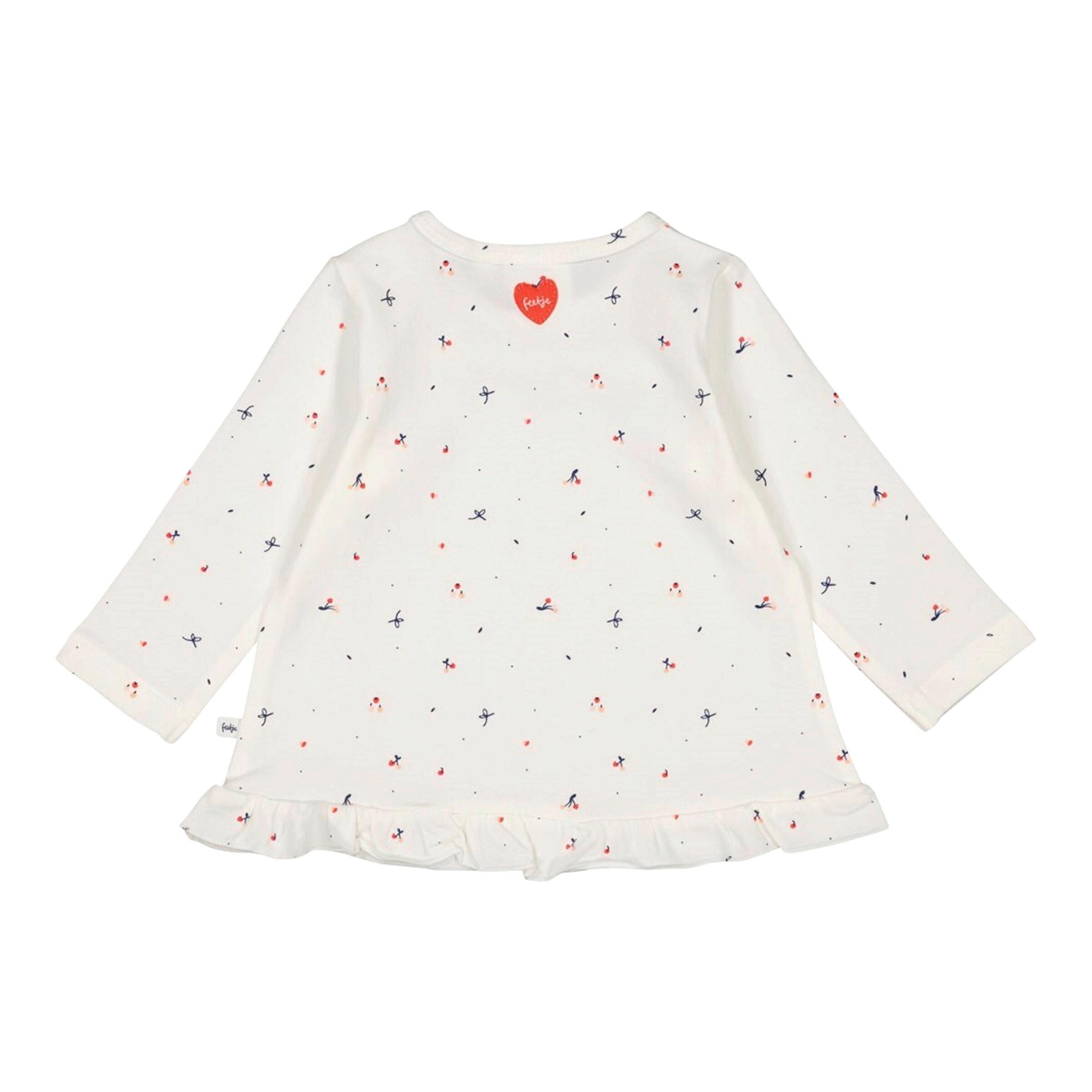 Feetje Shirt langarm Kirschen Rüschen natur/bunt