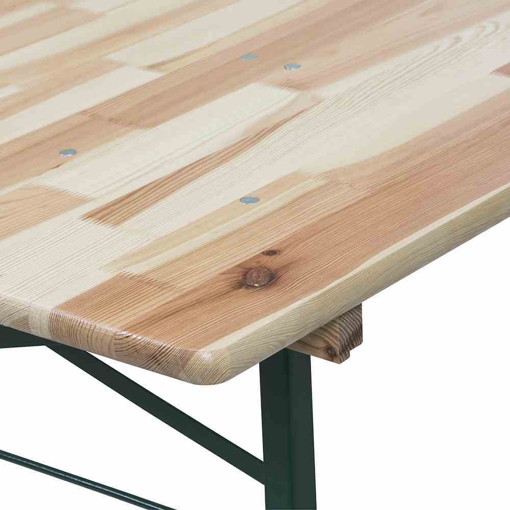 Tisch - grün - Kiefernholz - 220x50 cm