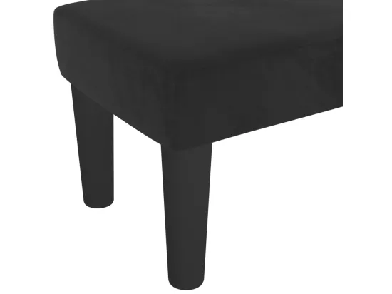 Banc Noir 100x30x30 cm Velours