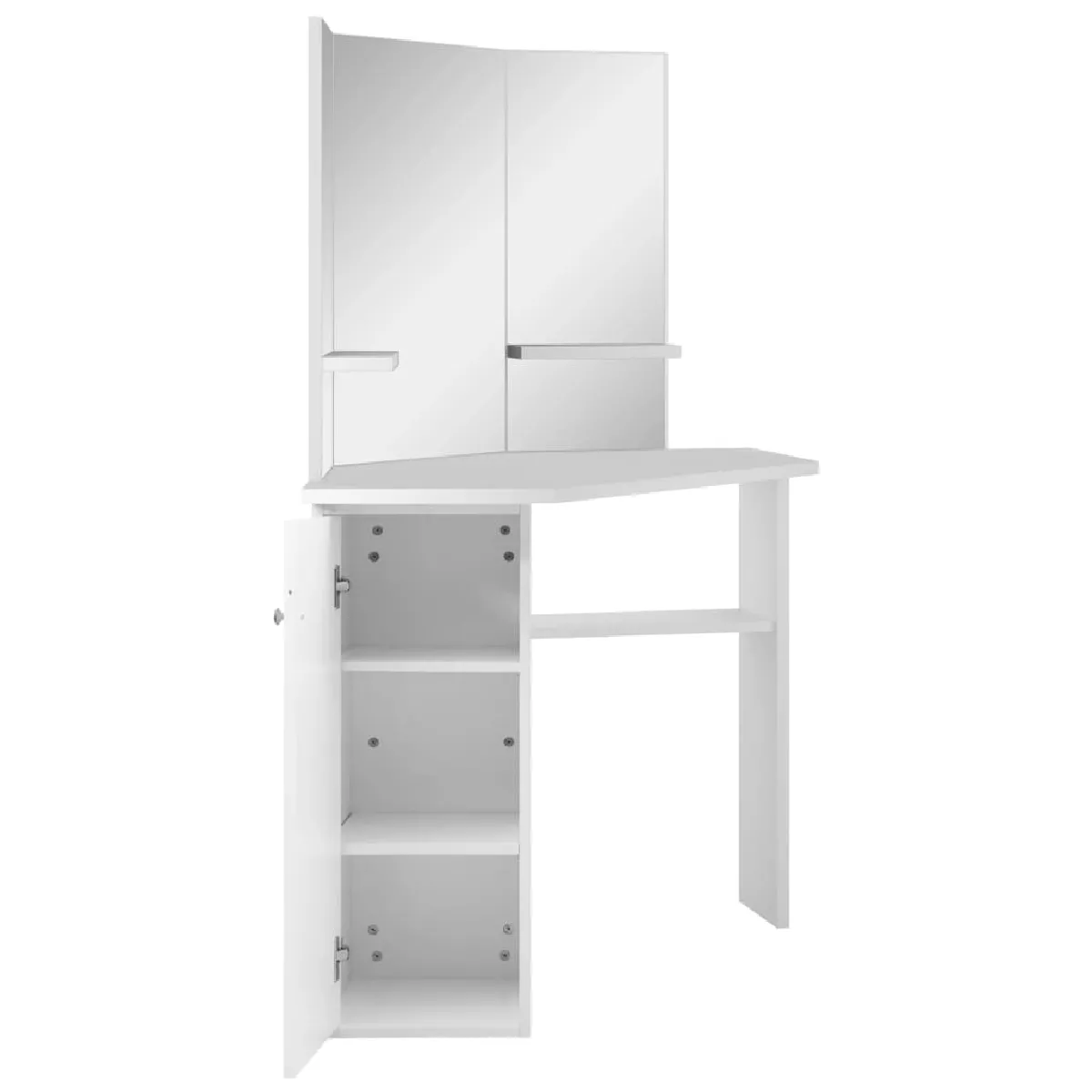 vidaXL Coiffeuse d'angle - Blanc