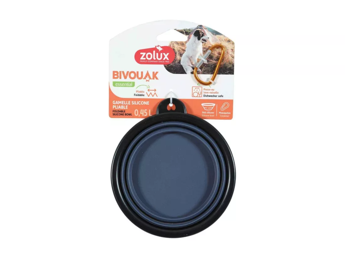 Gamelle souple en silicone bleu Bivouak 450 ml