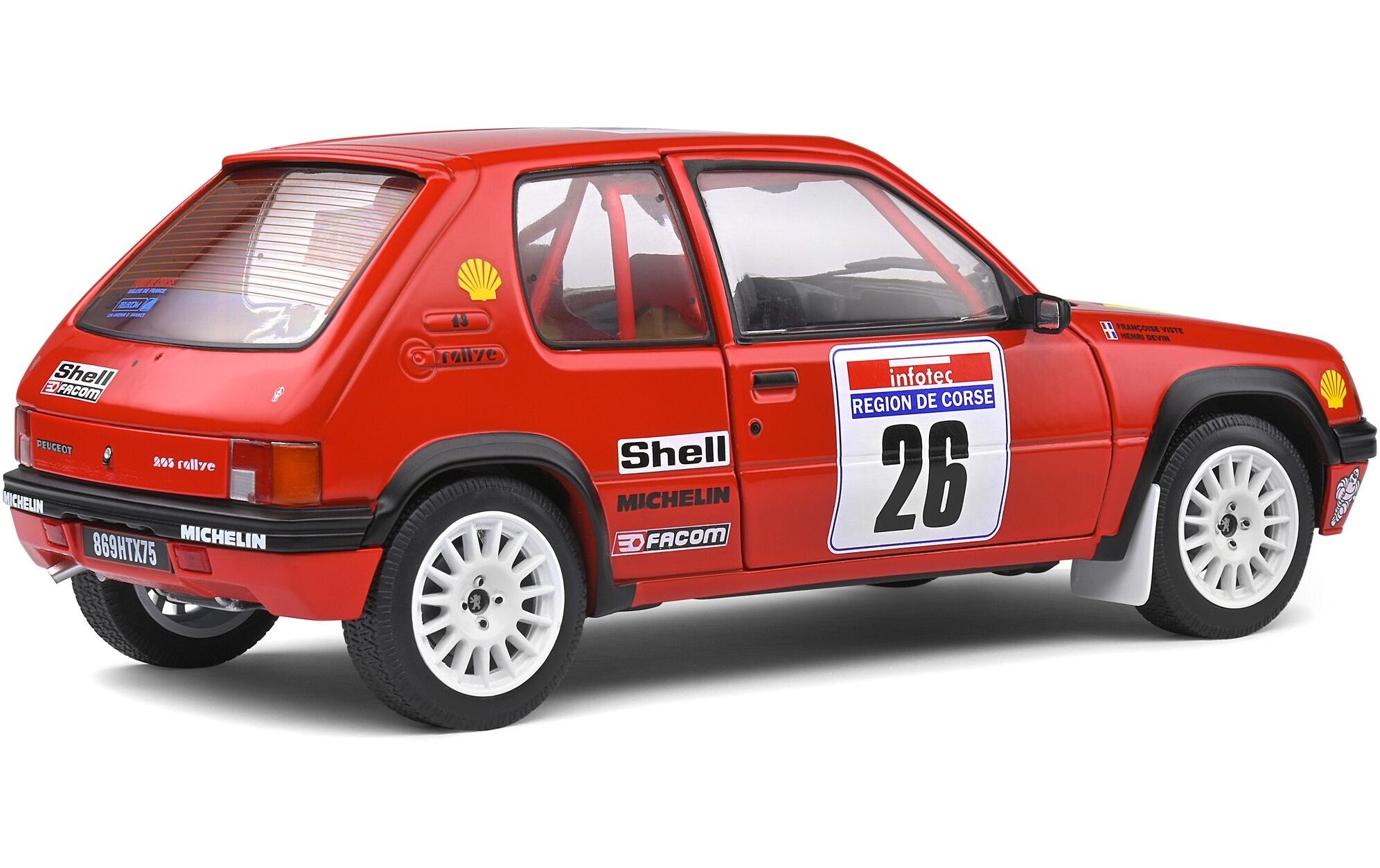 Rennwagen Peugeot 205 Rallye #26 1:18Peugeot 205 Rallye Tour de Corse 1990 #26, Henri Devin / F.Viste, Rot