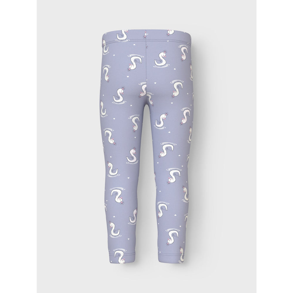 Køb Name It Icelandic Blue Swans Davina AOP Sweat Leggings