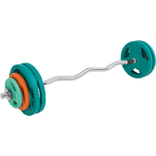 Kit Curl Ez De Goma Con Agarres de 35 Kg Gorilla Sports