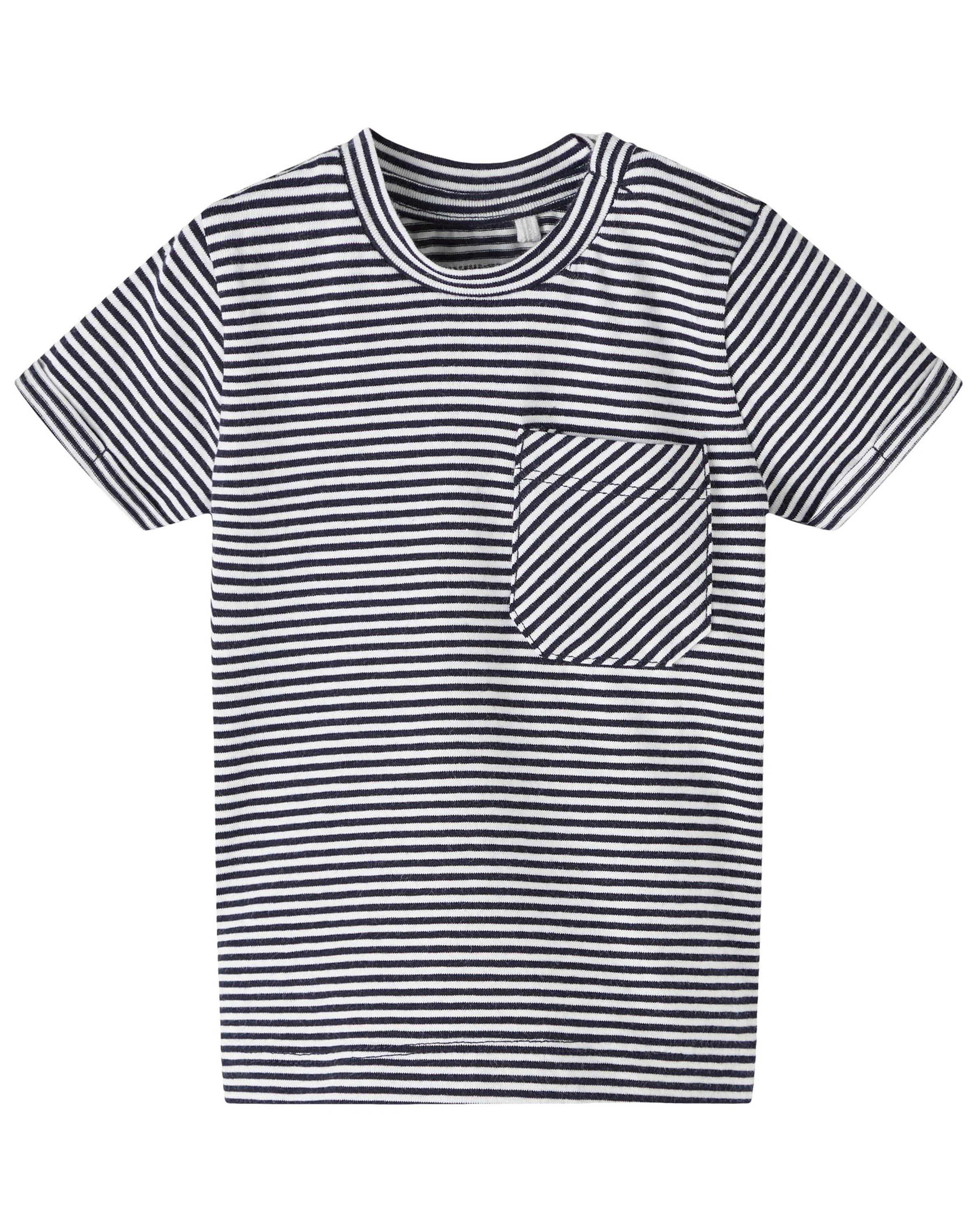 T-Shirt NBMFOAS gestreift in dark sapphire