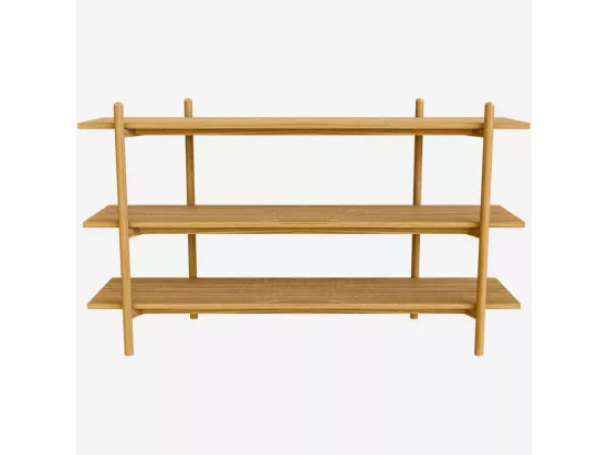 HABITAT - Etagère à poser en chêne - 3 tablettes - Naturel - Dafna