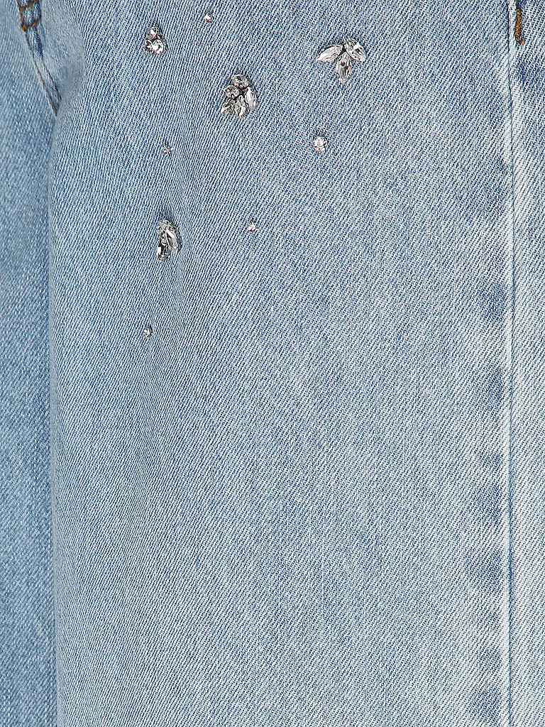 SELF-PORTRAIT Jeans Flared Fit hellblau