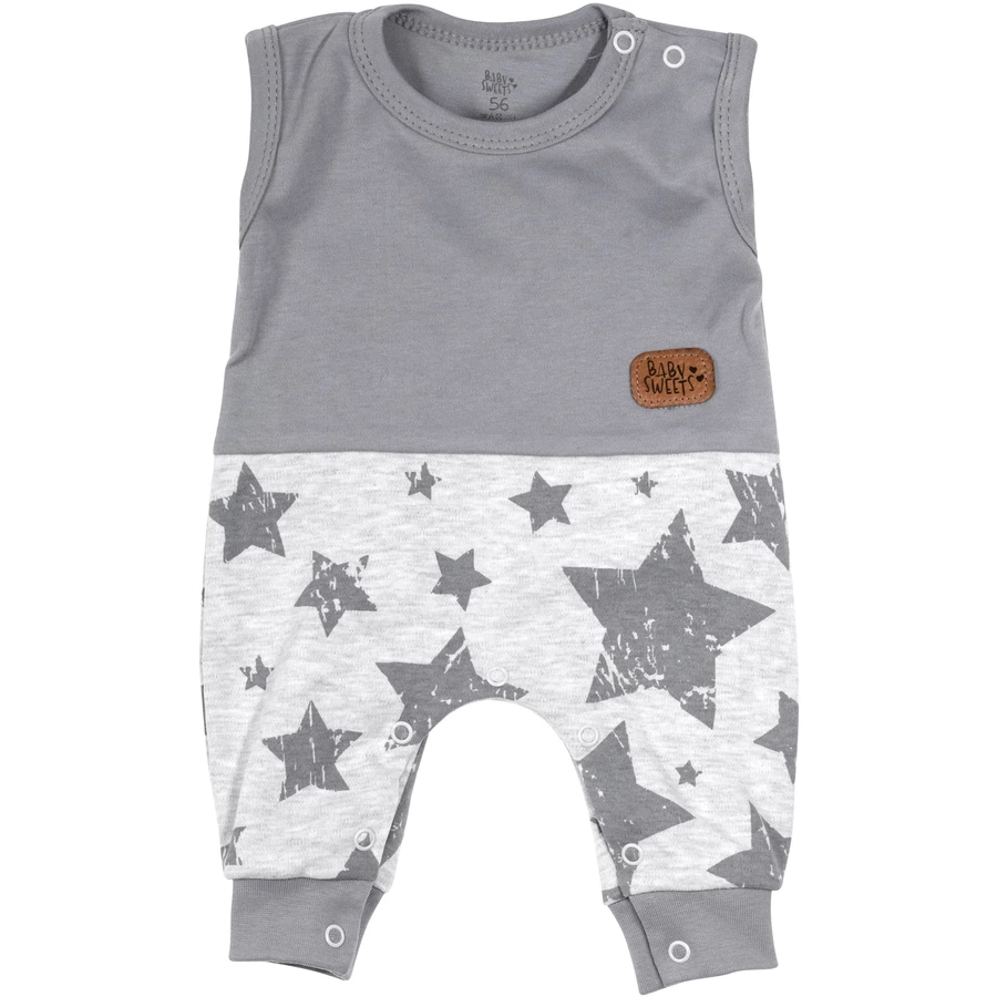 Baby Sweets 2tlg Set Strampler + Halstuch Lieblingsstücke Sterne grau hellgrau