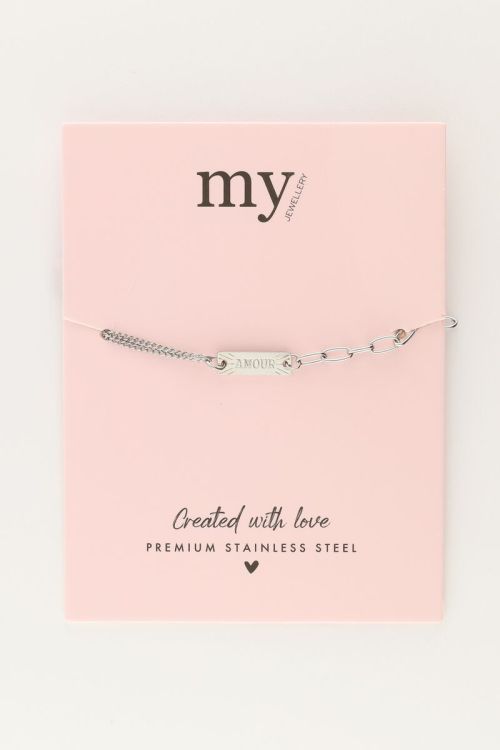 Armband met verschillende schakels amour