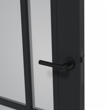 Arne & Bodil binnendeur ABD521 rook glas - wit afgelakt - glaslat diep zwart