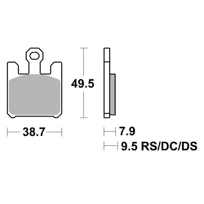Plaquettes de freins SBS 788DC Racing carbon avant