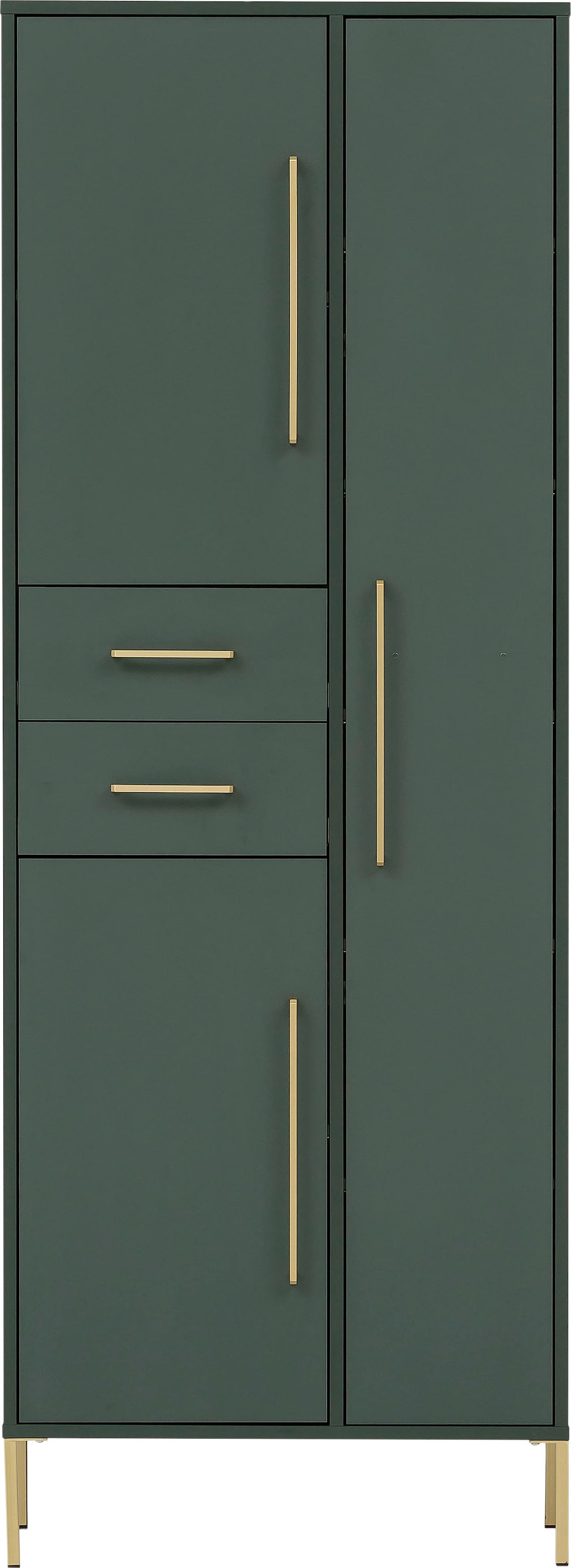welltime Garderobenschrank »Kent mit goldfarbenen Griffen« Breite 67,1 cm, made in Germany