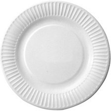 Assiette en carton, rond, 230 mm, blanc