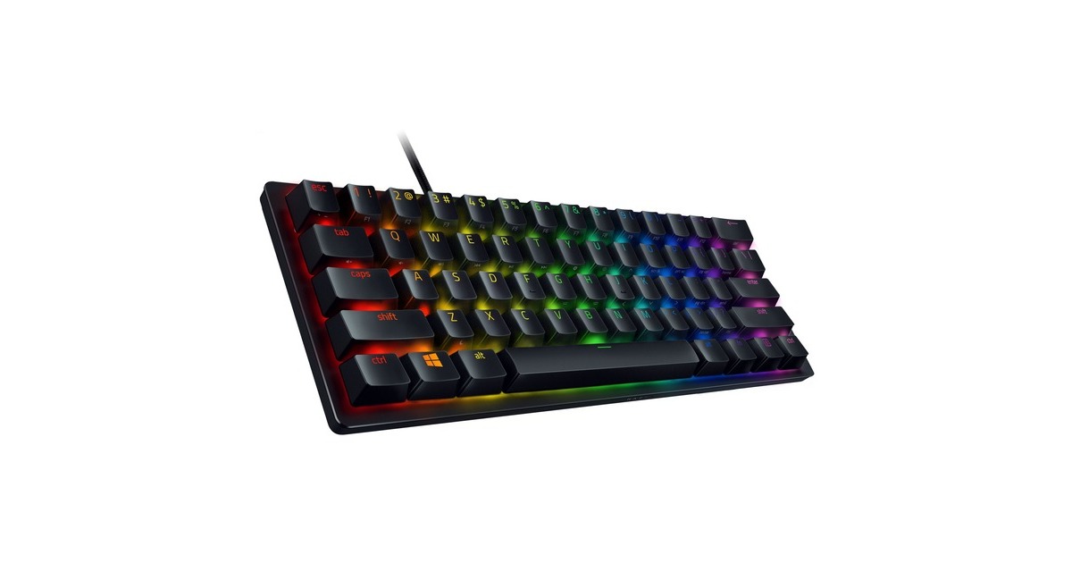 RazerHuntsman Mini, gaming toetsenbord  (Zwart, US lay-out, Razer Linear Optical (Red), RGB leds, TKL)