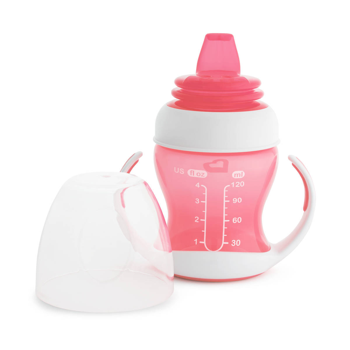 Munchkin Gentle first cup overgangsbeker anti lek roze