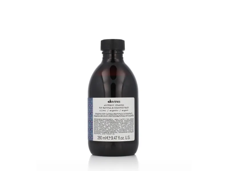 Davines DAVINES ALCHEMIC Silver farveforstærkende shampoo, lyst, platinblondt og gråt hår, 280 ml