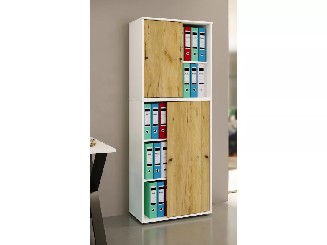 Armoire de bureau portes coulissantes Lona 5x
