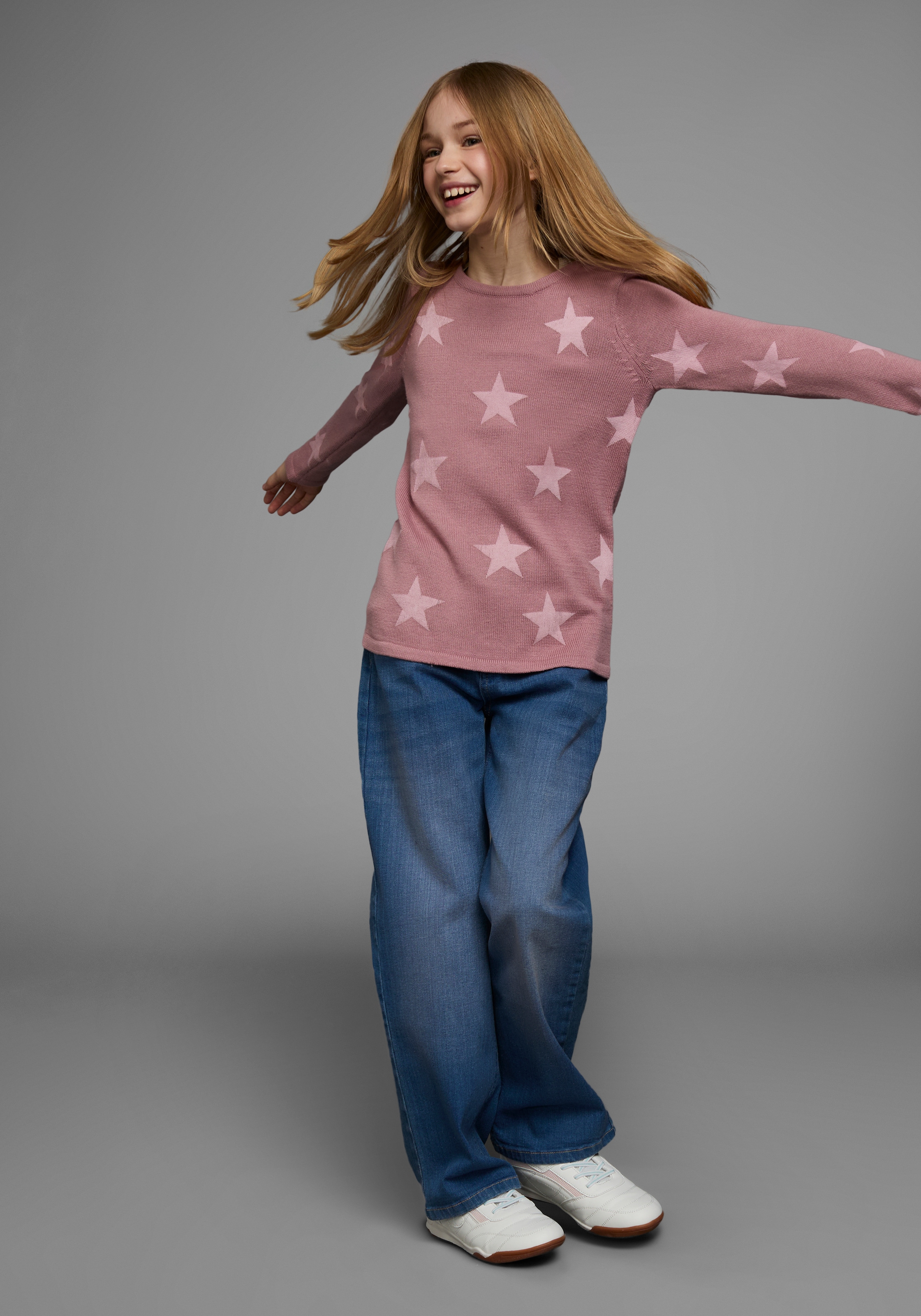 KIDSWORLD Strickpullover »Sterne-Pullover«, mit Sternen - Druck