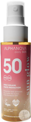 Alphanova Daily Sun Huile Solaire IP50 Visage Corps Et Cheveux Spray 50ml