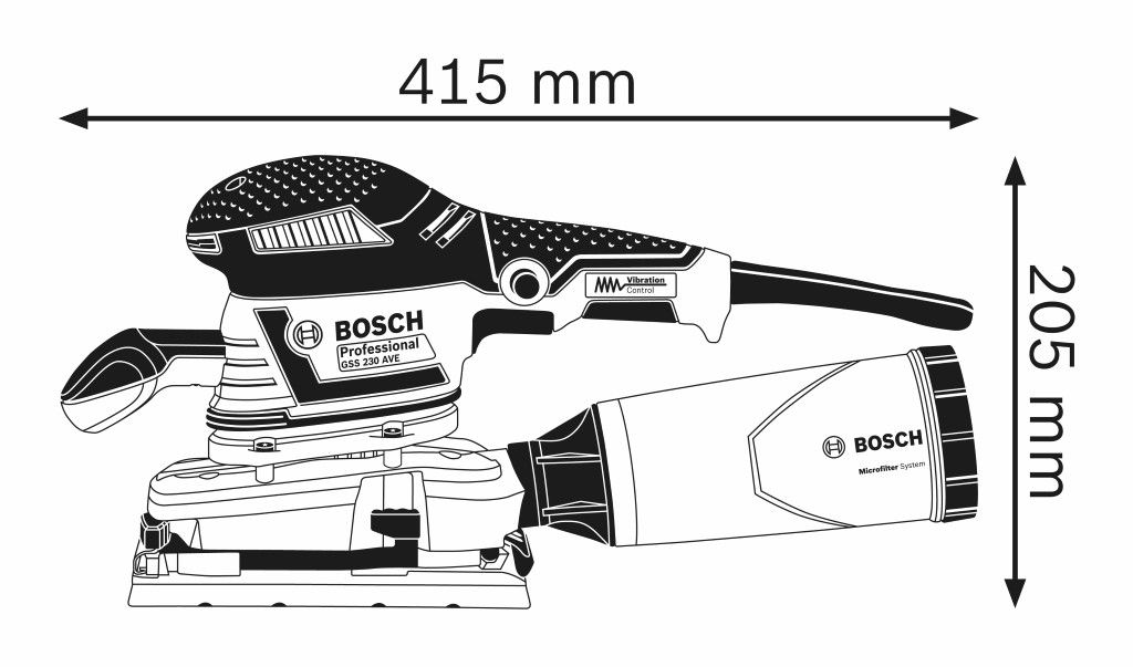 Bosch GSS 230 AVE Vlakschuurmachine - 0601292802