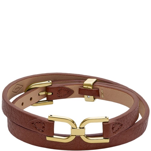Bracelet en cuir - Rouge acajou