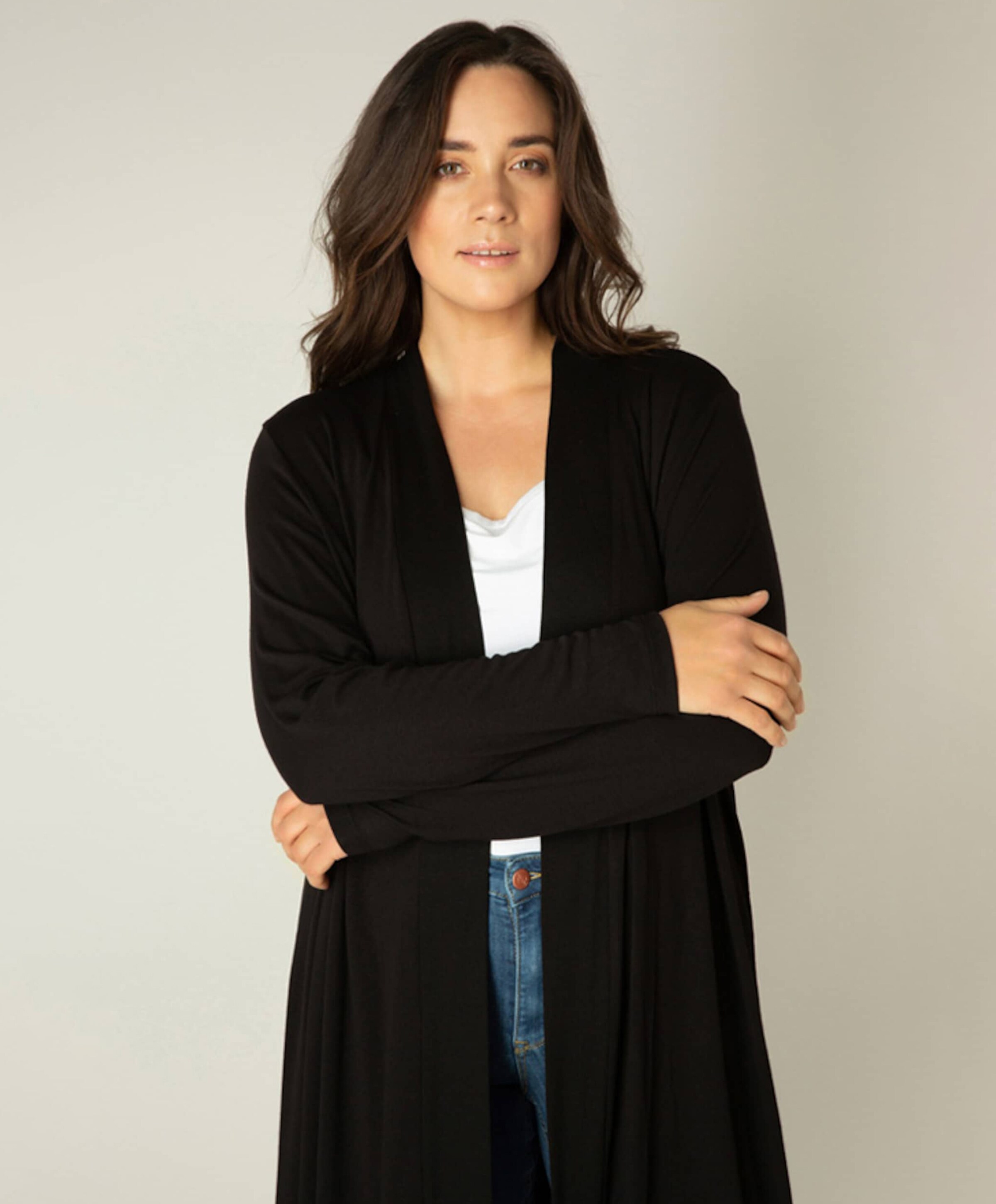 Base Level Curvy Dames vest zwart