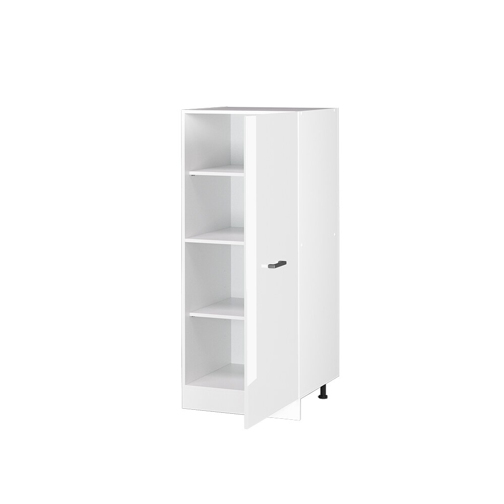 Vicco Backofenumbauschrank Küchenschrank Küchenzeile R-Line 60 cm Weiß große Tür Hochglanz