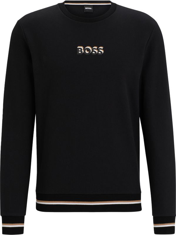 BOSS Iconic sweatshirt, heren lounge trui, zwart