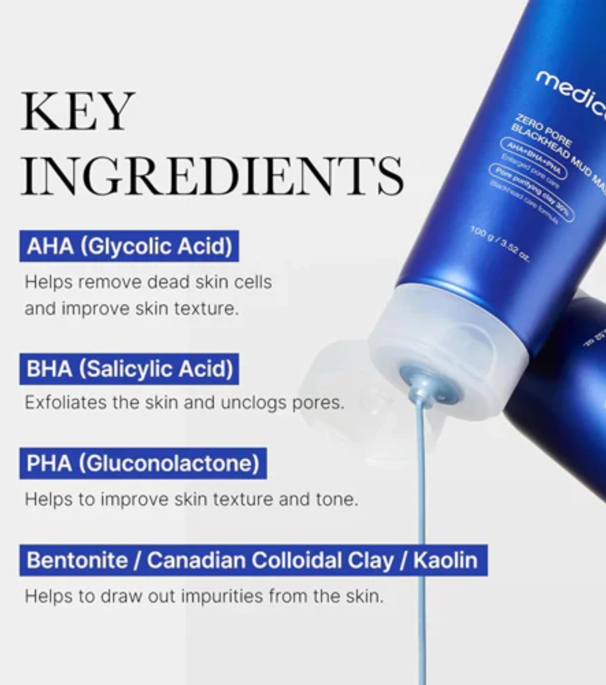 Medicube - *Zero Pore* - Máscara com AHA, BHA e PHA Blackhead Mud Mask