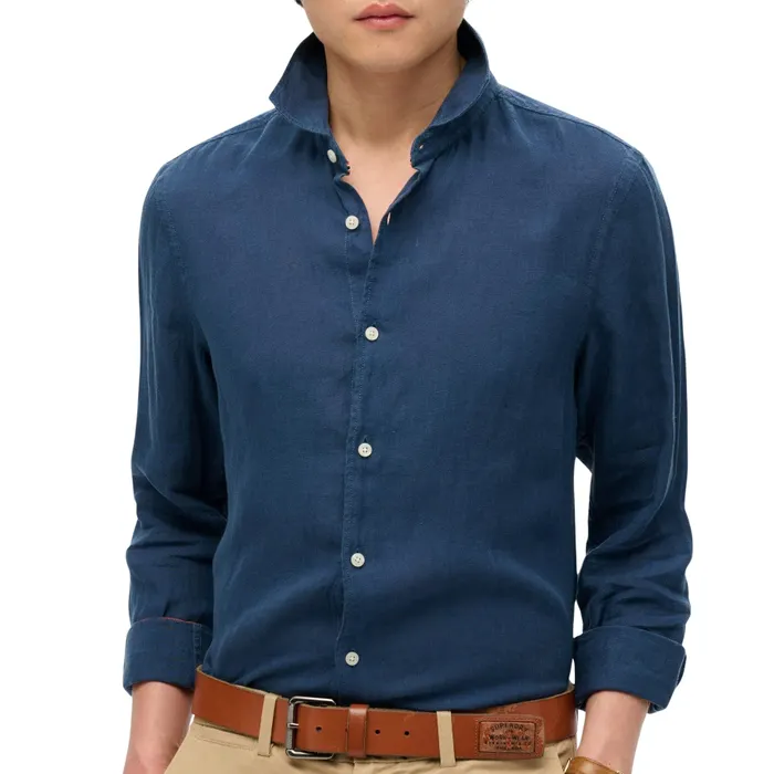 Superdry Vacation Linen LS Overhemd Heren