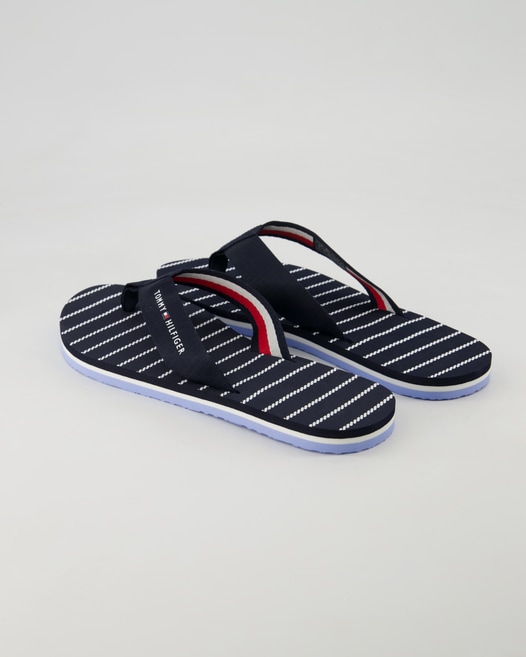 Tommy Hilfiger Rope Sandal Zehentrenner in Blau