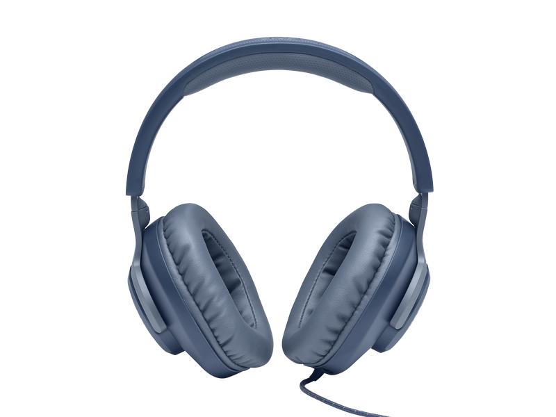 JBL Headset Quantum 100 Blau Kabelgebundenes Over-Ear-Gaming-Headset mit abnehmbarem Mikro