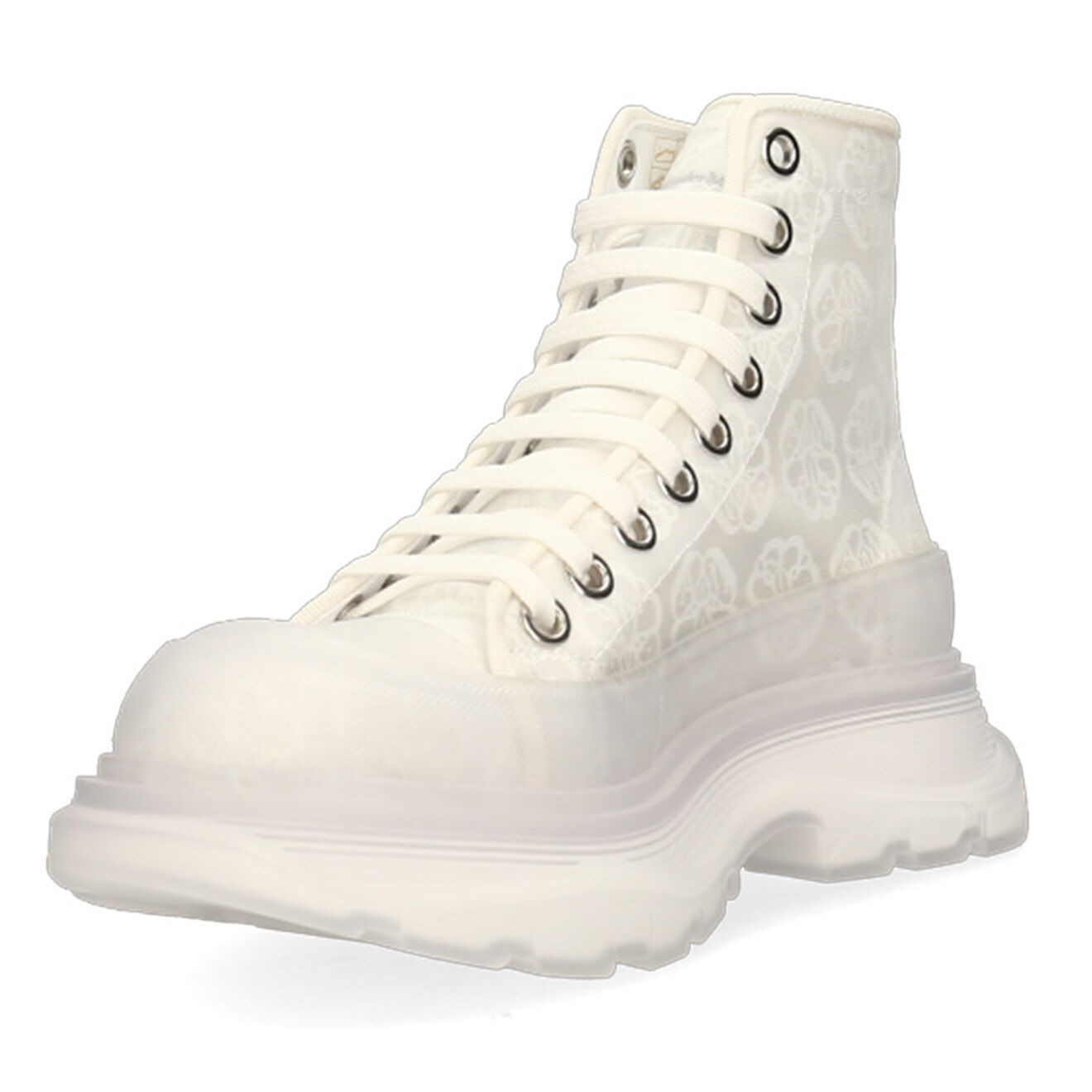 Alexander McQueen Bottines Tread Slick blanches