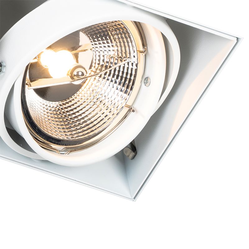 Inbouwspot wit GU10 AR111 trimless 2-lichts - Oneon