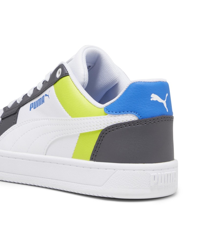 Tênis Puma Caven 2.0 Block, branco e preto.