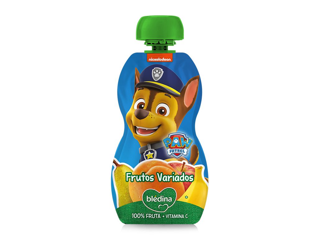 SAQUETA FRUTA BLEDINA PATRULHA PATA CHASE FRUTOS VARIADOS 100G