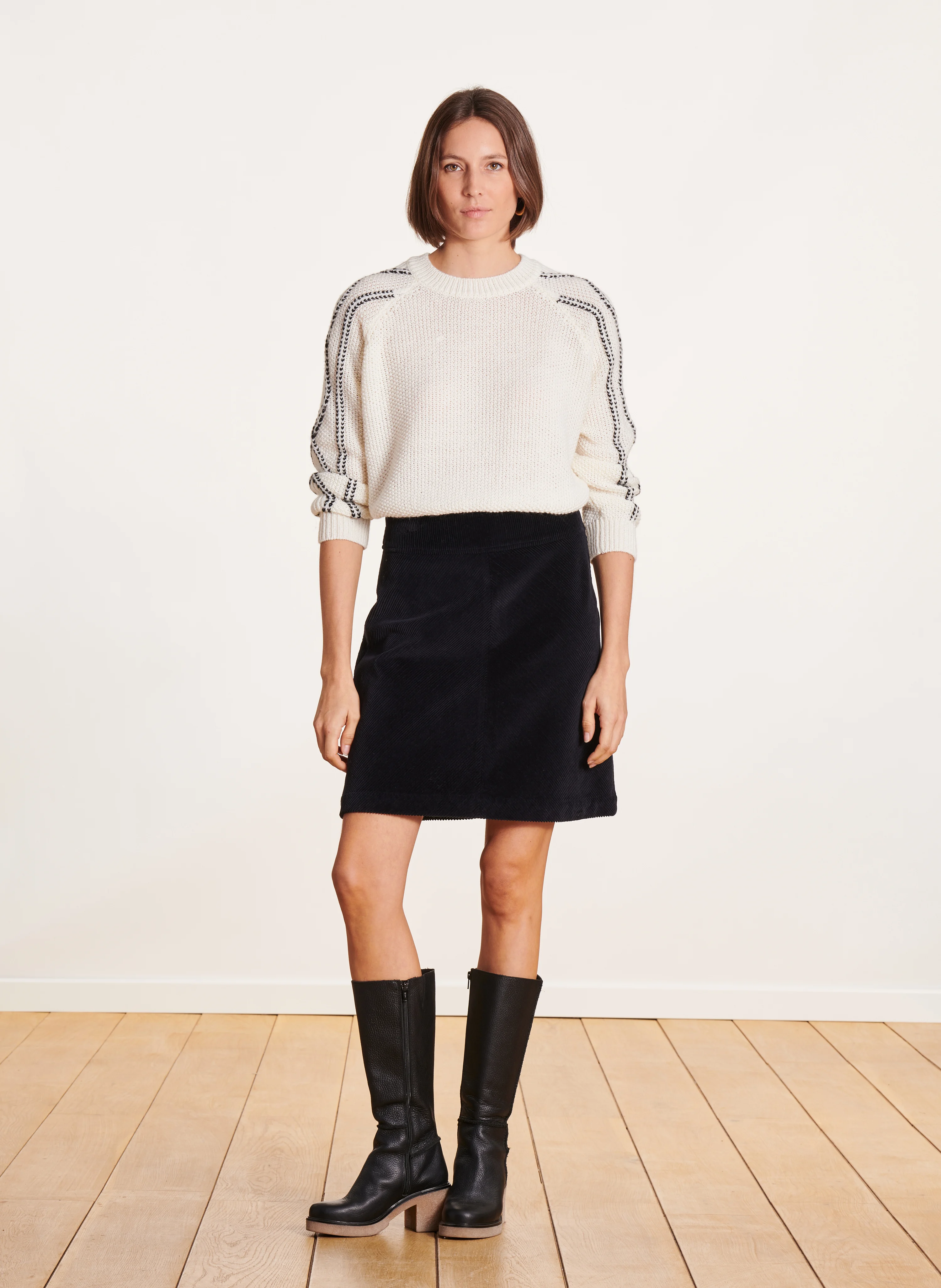 Pull oversize en laine mélangée | Blanc