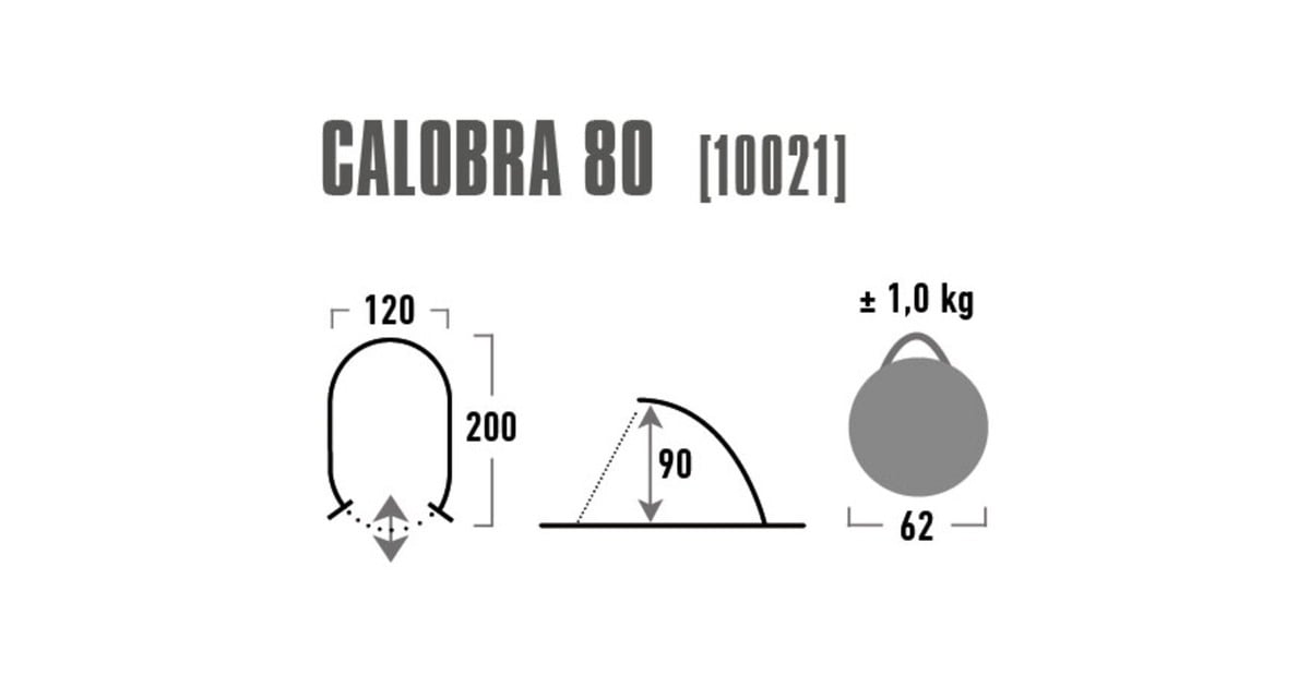 High PeakCalobra 80 tent  (Aluminium/grijs)