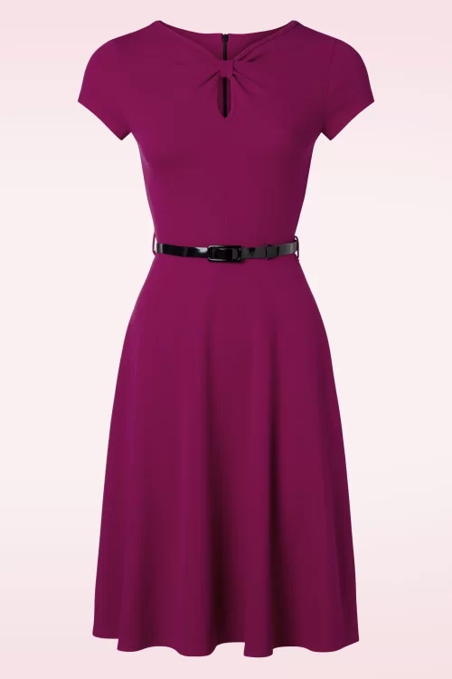 Vintage Chic for Topvintage Lucia swing jurk in amarant