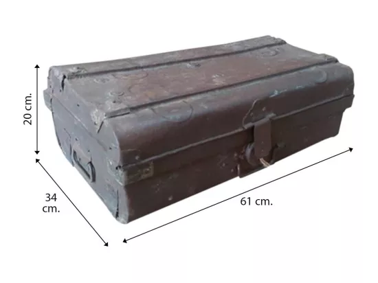 Valise en métal marron 61x34x20h