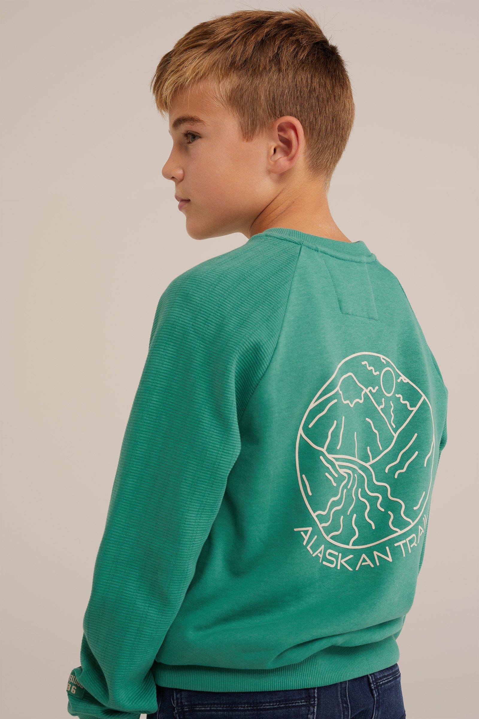 Jongens sweater met opdruk Blue Ridge Groen