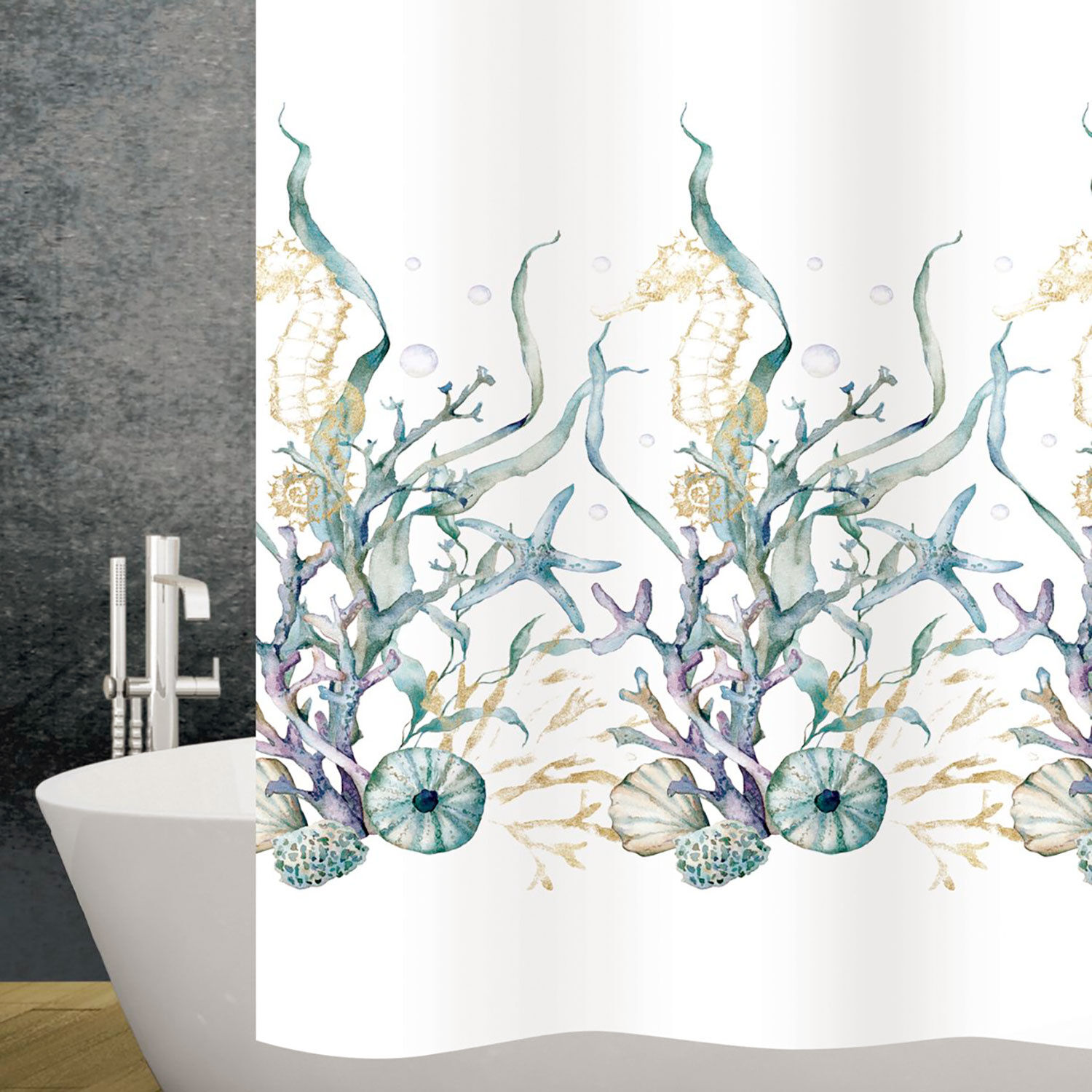 diaqua Ökologischer Duschvorhang Textil Marina