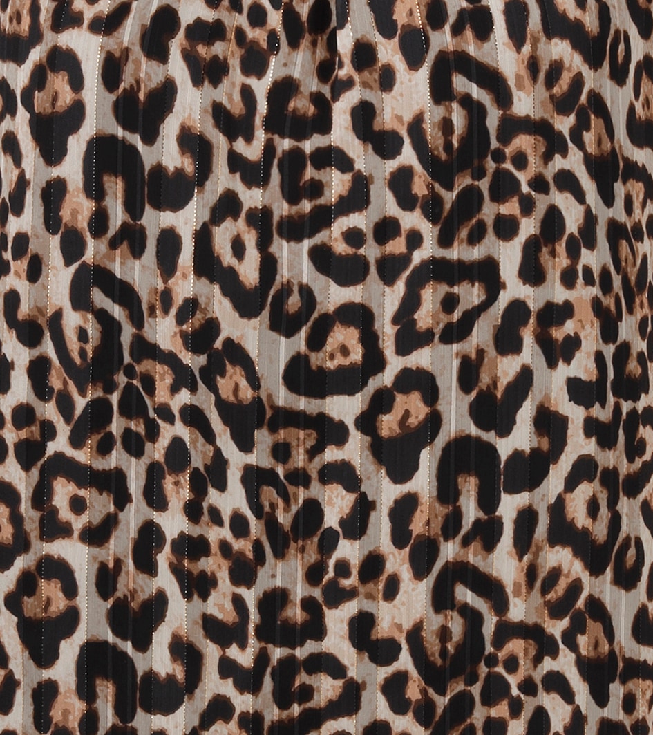 Aniston CASUAL Chiffonbluse , im Leo-Druck mit goldfarbenen Glitzerstreifen - NEUE KOLLEKTION