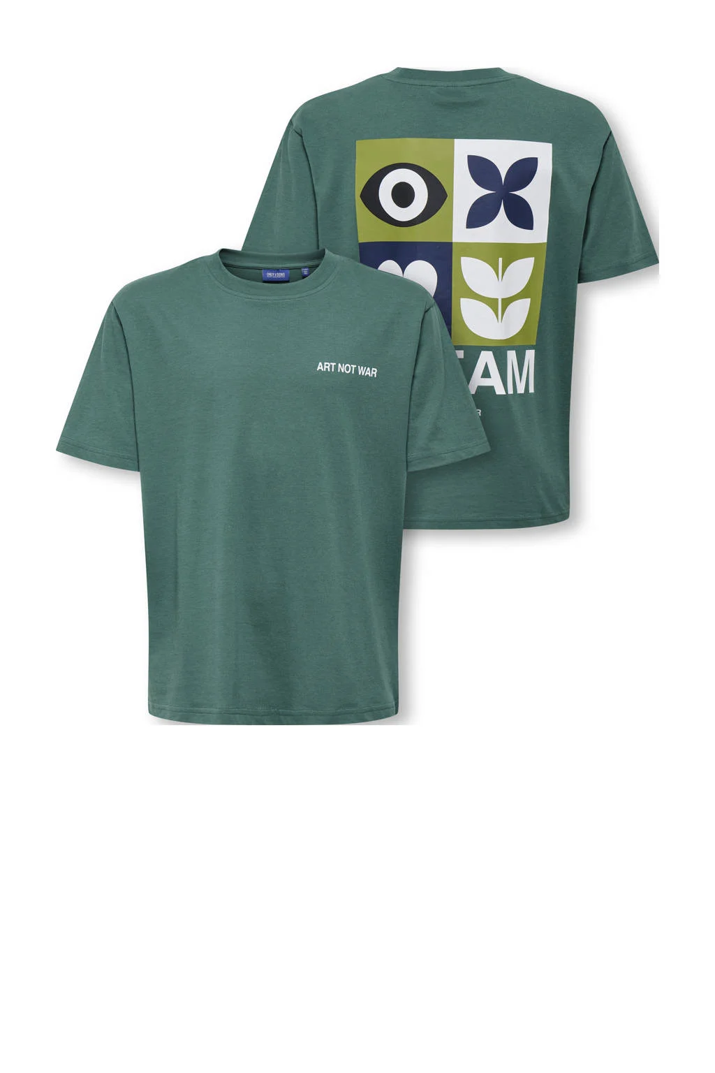 ONLY & SONS JUNIOR T-shirt groen